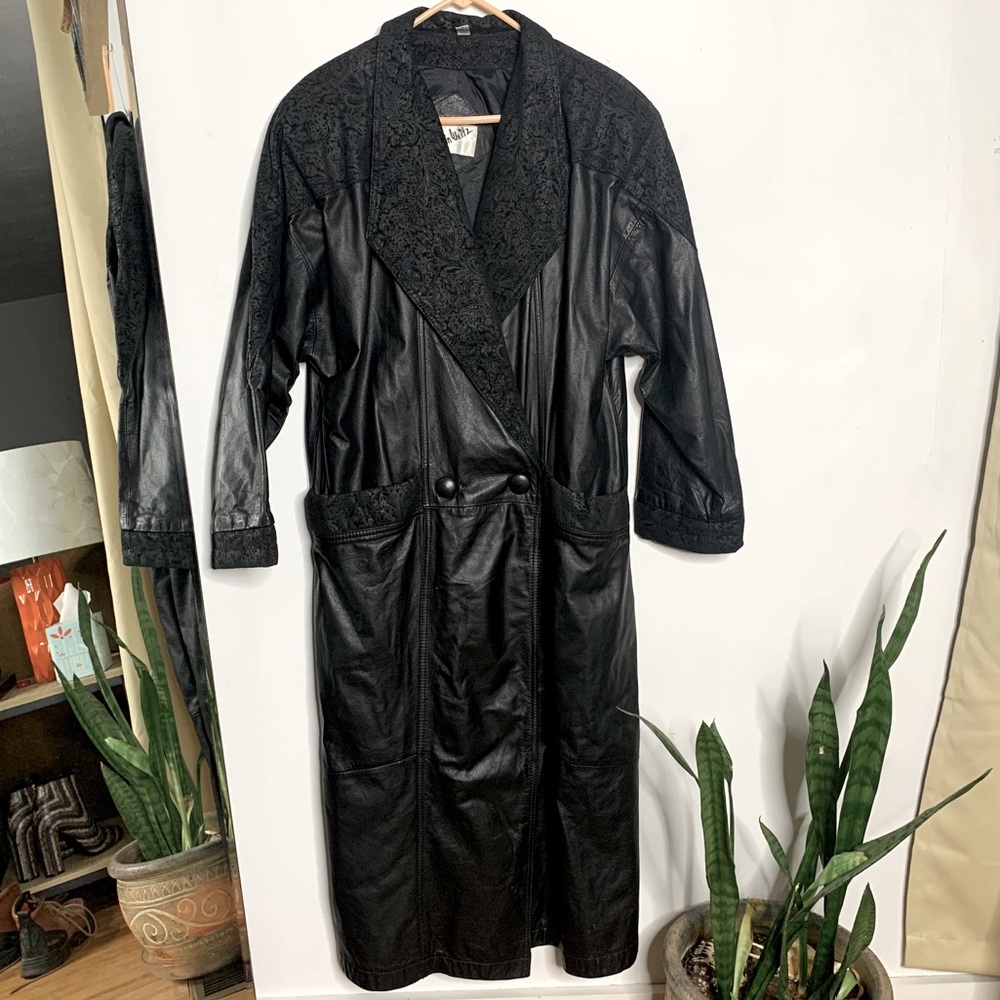 Vintage John Weitz Leather Coat